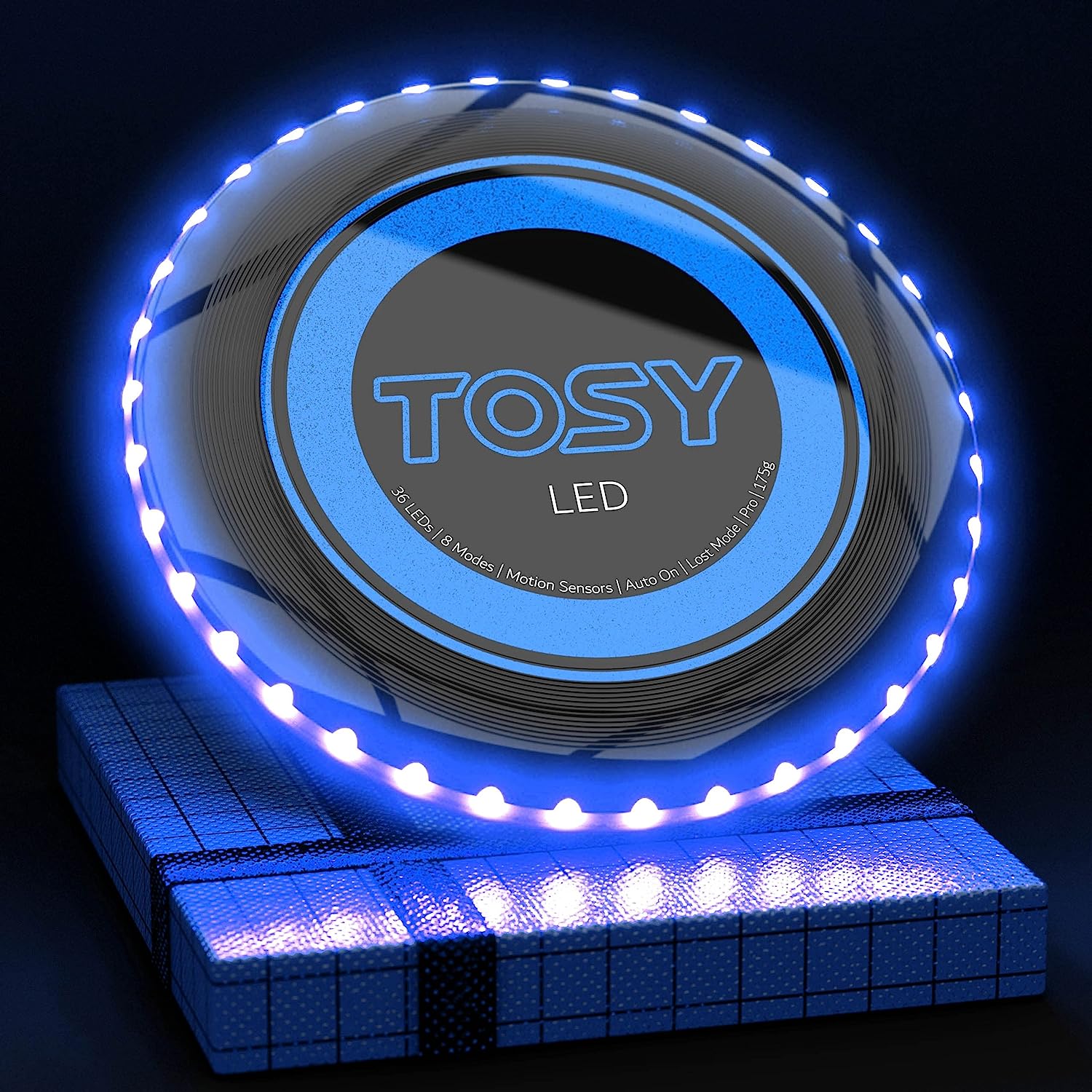 IllumiGlide: TOSY 36 & 360 LED Flying Auto Light Up Disc for All Ages, Smart Bright Light Up Fri