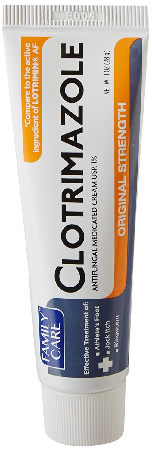 Family Care Clotrimazole Anti-Fungal Cream, 1% USP - 1 Oz (28g)