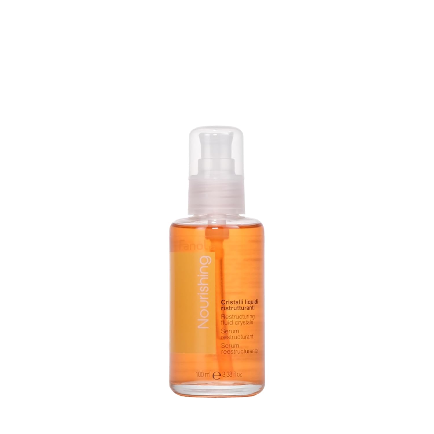 Fanola Restructuring Anti Frizz Hair Serum - 3.38 Fl oz | Liquid Crystal Formula with Aloe Vera & Linseed Oil | Repairs Split Ends & Controls Frizz for Curly, Permed & Damaged Hair