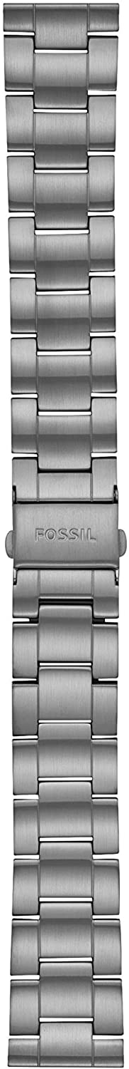 Fossil 22mm Stainless Steel Interchangeable Watch Band Strap - Smoke