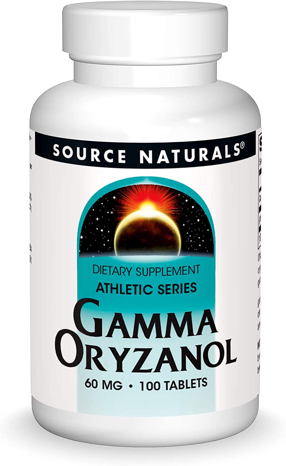 Gamma Oryzanol 60 mg Athletic Series Dietary Supplement by Source Naturals - 100 Tablets