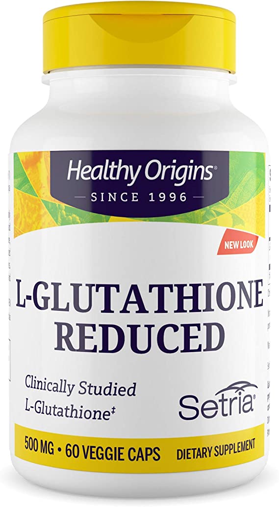 Healthy Origins Setria L-Glutathione Reduced - 500 mg - 60 Capsules (Pack of 4)