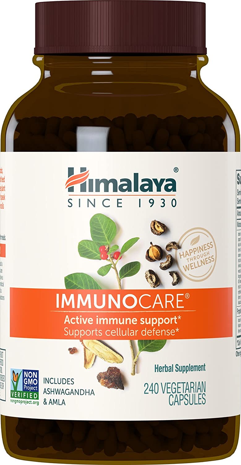 Himalaya ImmunoCare for Active Immune Support and Cellular Defense, 840 mg, 240 Capsules