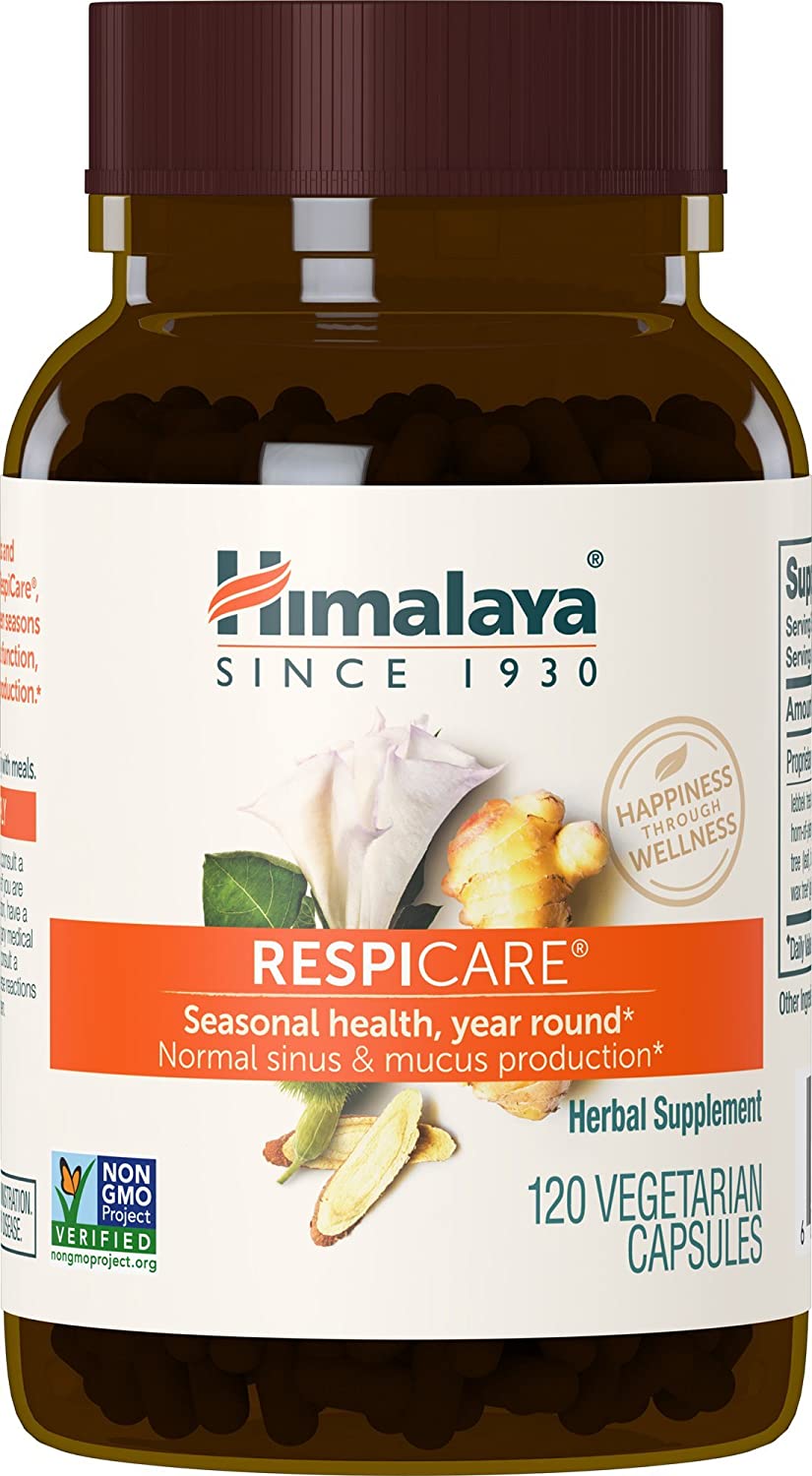 Himalaya RespiCare for Healthy Breathing and Sinus Support, 570mg -120 Capsules