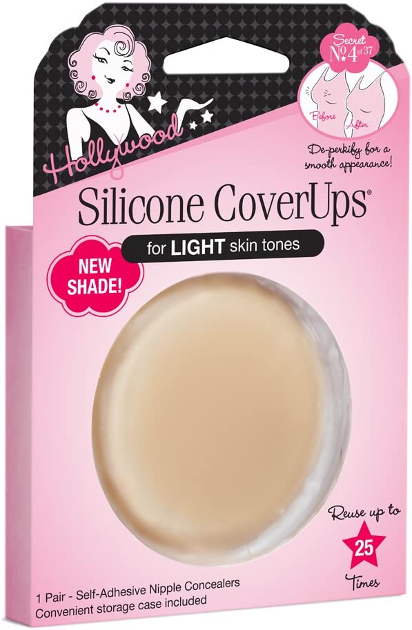 Hollywood Fashion Secrets Silicone Coverups for Light Skin Tone - 1 Pair, Light Shade