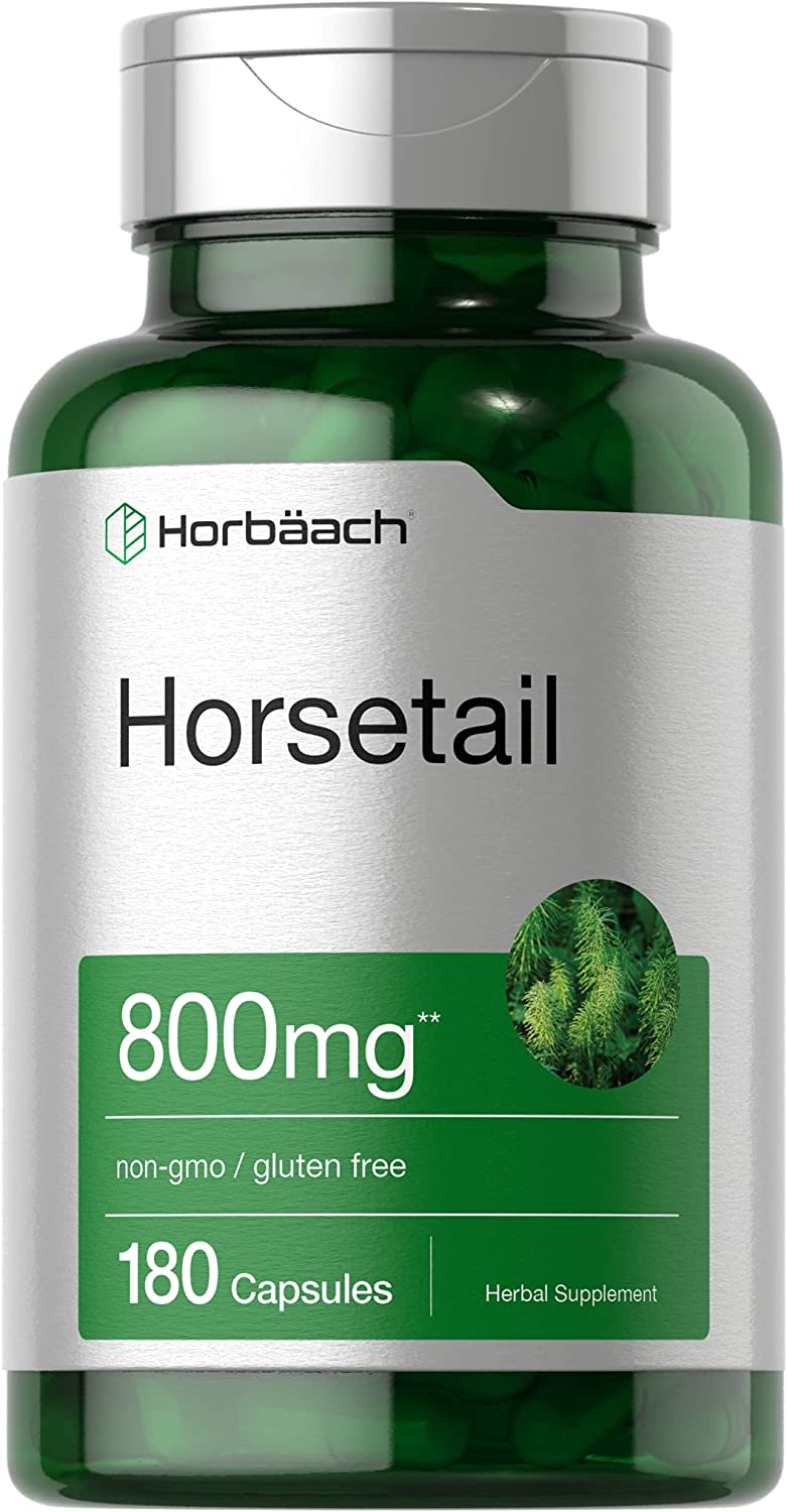 Horsetail 800mg Herb Supplement by Horbaach - 180 Caps
