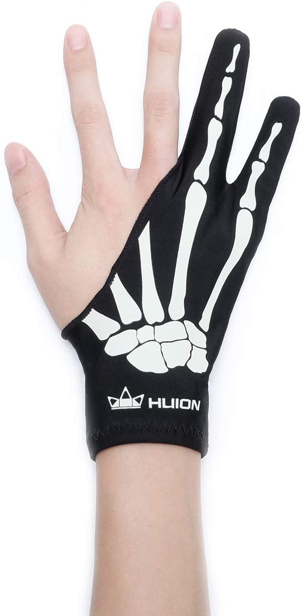 Huion® Artist Glove for Drawing Tablet (1 Unit, Good for Right or Left Hand) - Cura CR-02 (M)