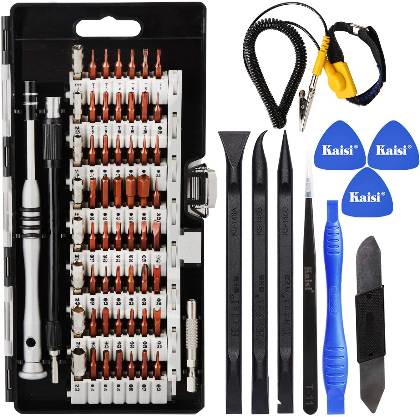 Kaisi 70 in 1 Precision Magnetic Professional Screwdriver Electronics Repair Tool Kit Set for Tablet, MacBook, PC, iPhone, Xbox, Game Console
