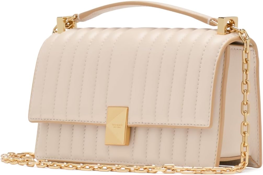 Kate Spade New York Women's Deco Mini Leather Flap Chain Crossbody - Quilted Leather, Art Deco Design