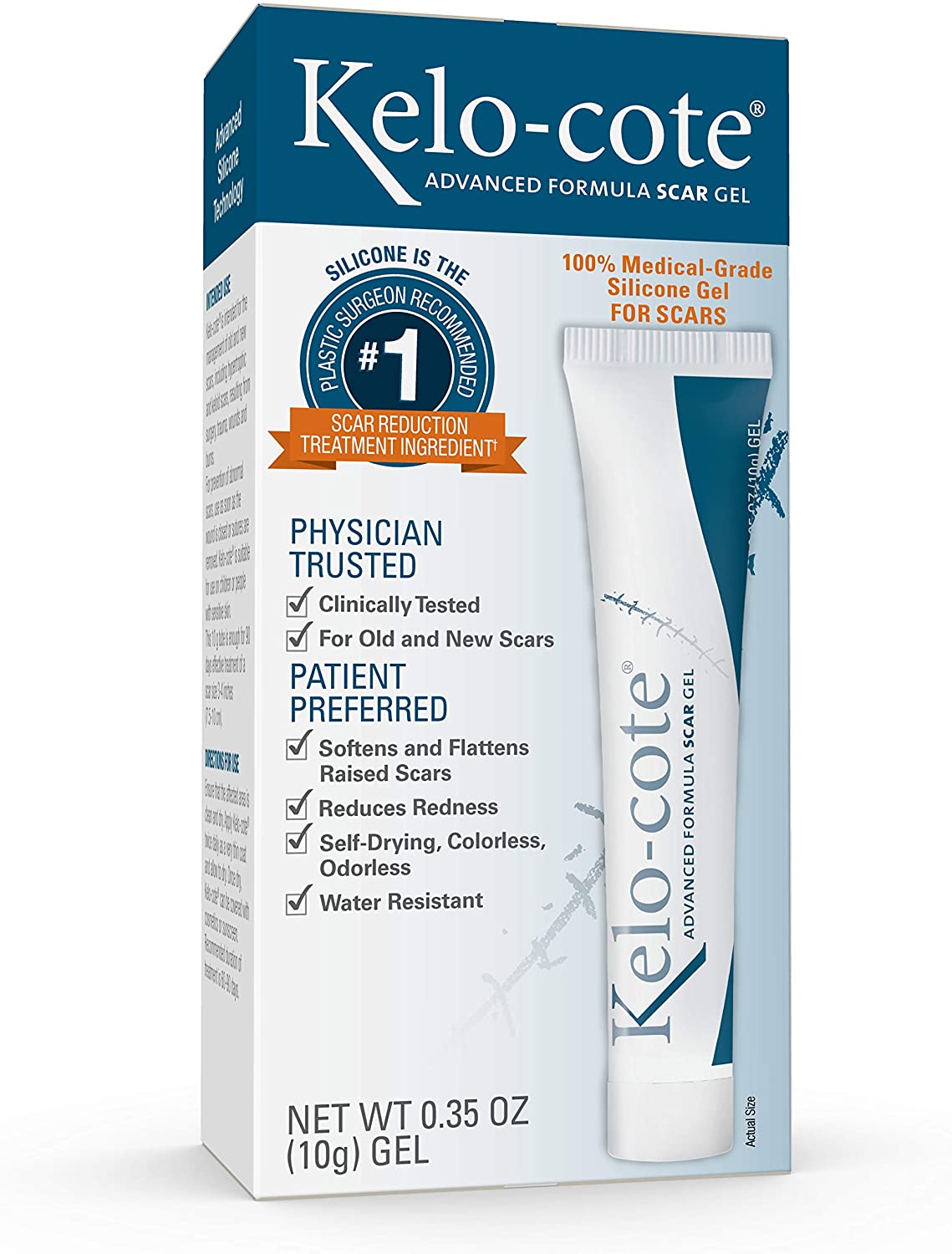 Kelo-Cote Advanced Formula Scar Gel, 10 Gram