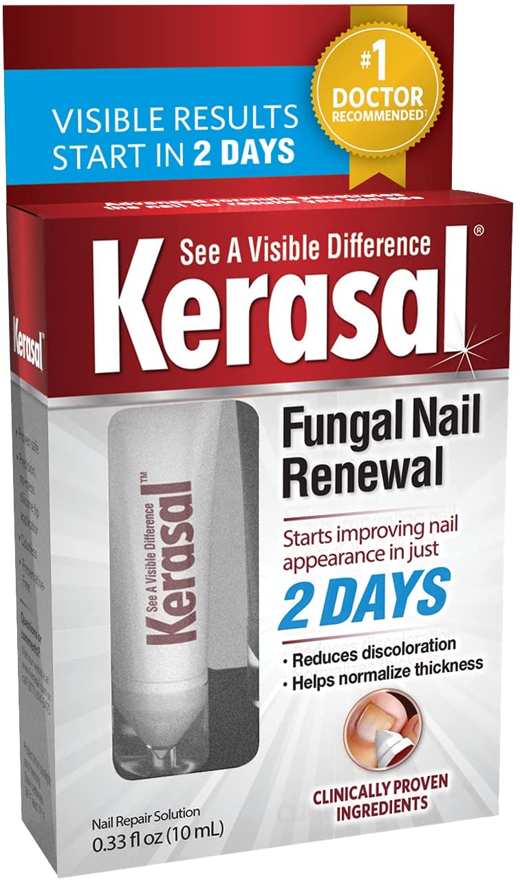 Kerasal Nail Renewal, Restores Appearance of Discolored or Damaged Nails - 0.33 fl oz (10ml)