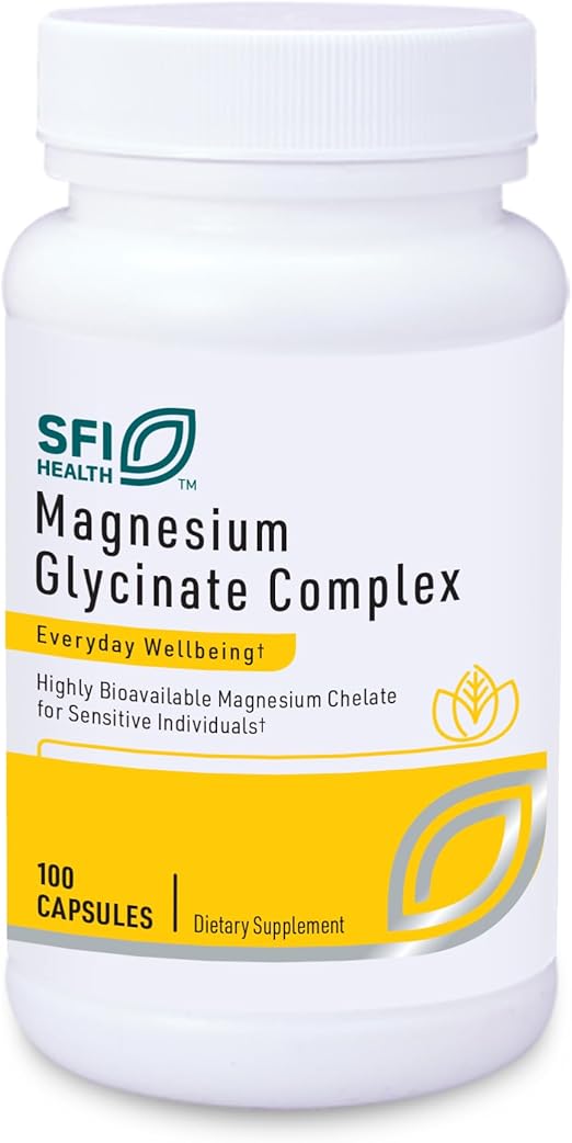 Klaire Labs Magnesium Glycinate Capsules, 100 mg, 100 Count