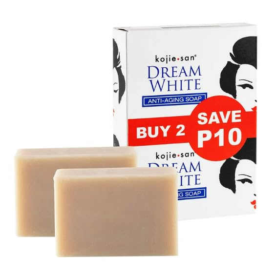 Kojie San Dream White Anti-Aging Soap - Skin Lightening and Rejuvenation , 2 X 135g Bars