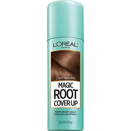 L Oreal Paris Hair Color Root Cover Up Temporary Gray Concealer Spray, Light Brown - 2 Oz (57g)