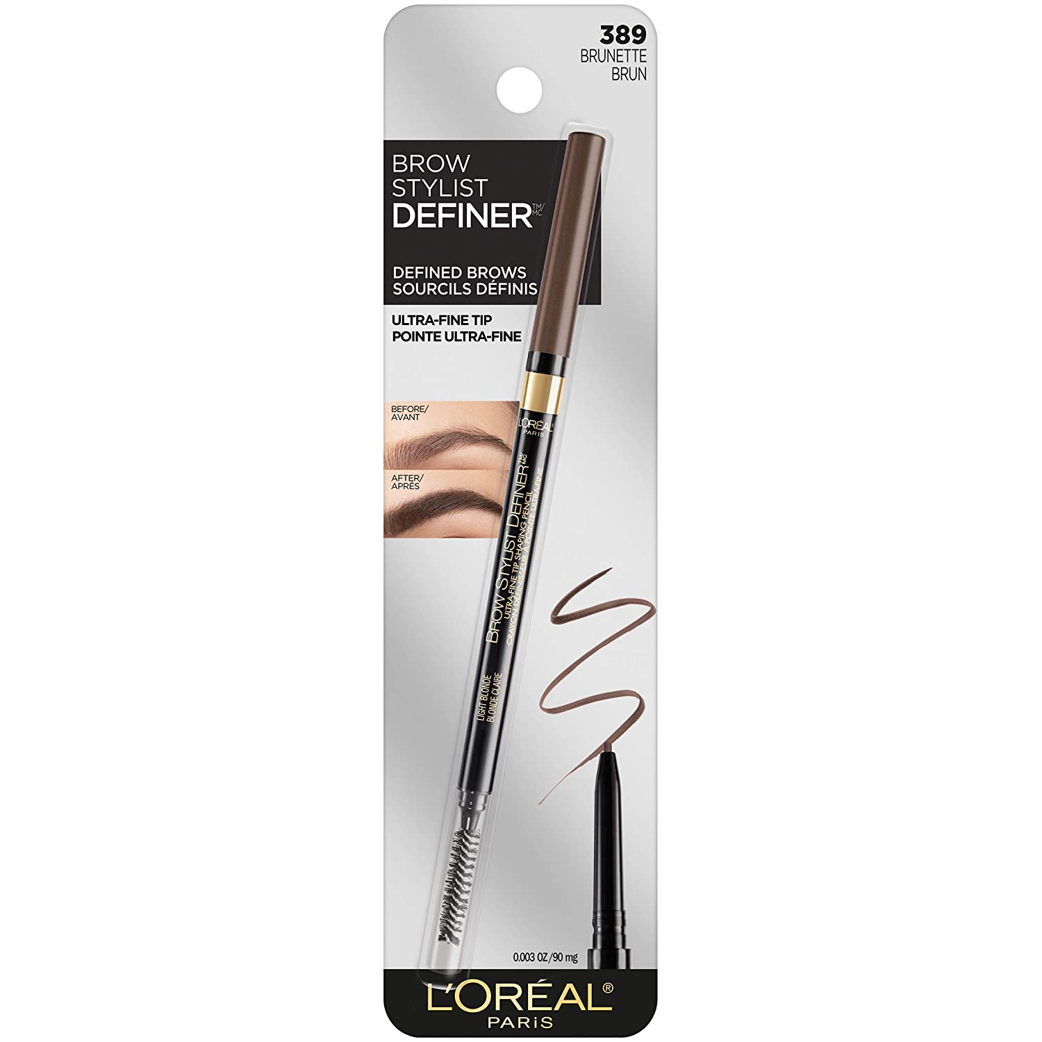 L'Oreal Paris Makeup Brow Stylist Definer Waterproof Eyebrow Ultra-Fine Mechanical Pencil