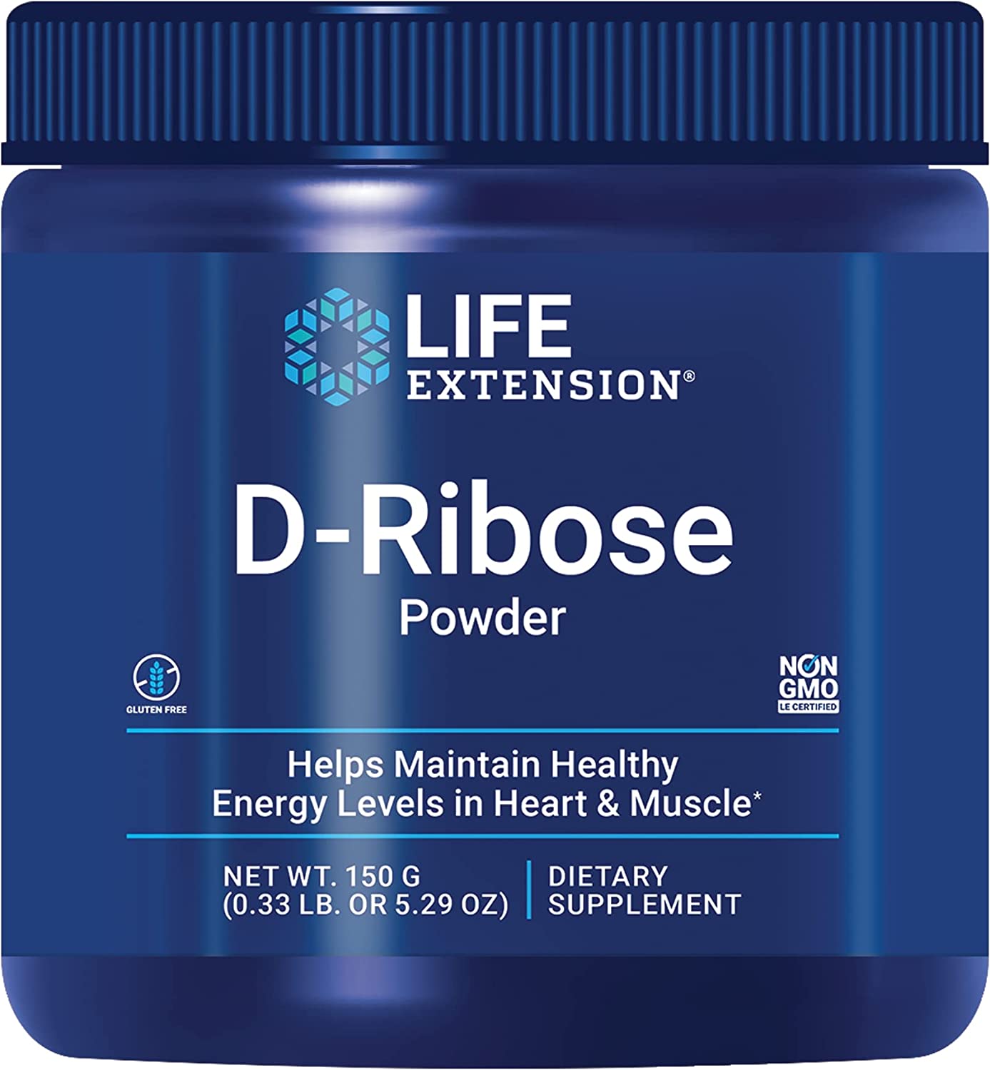 Life Extension D-Ribose Powder, for Support Exercise Capacity - 150g (5.29 Oz)