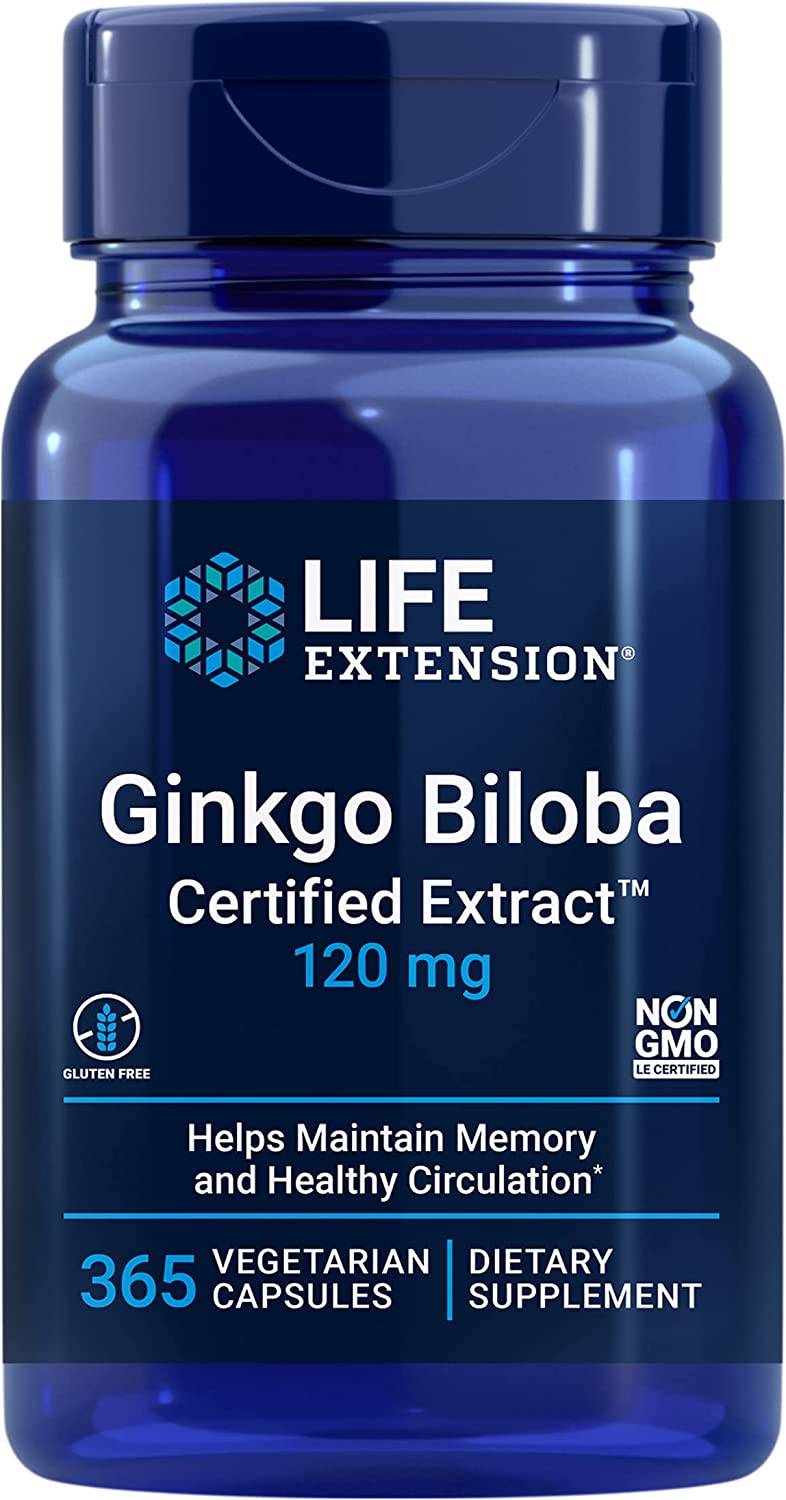 Life Extension Ginkgo Biloba 120mg - 365 VCapsules