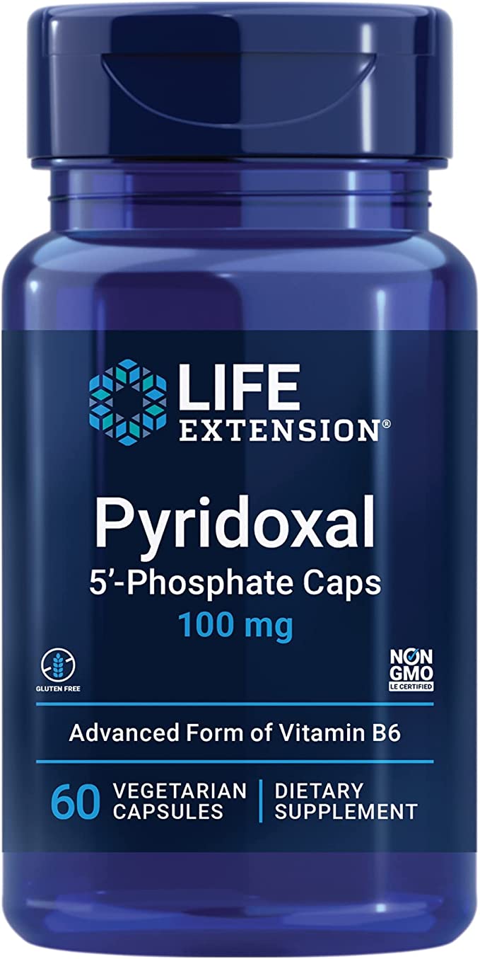 Life Extension Pyridoxal 5-Phosphate 100 Mg Vegetarian Capsules -  60 Count