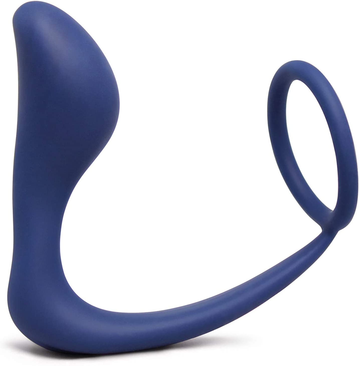 Lynk Pleasure Products Anal Orgasm Performance & Erection Enhancing Cock Ring and Anal Plug Combo- Navy Blue