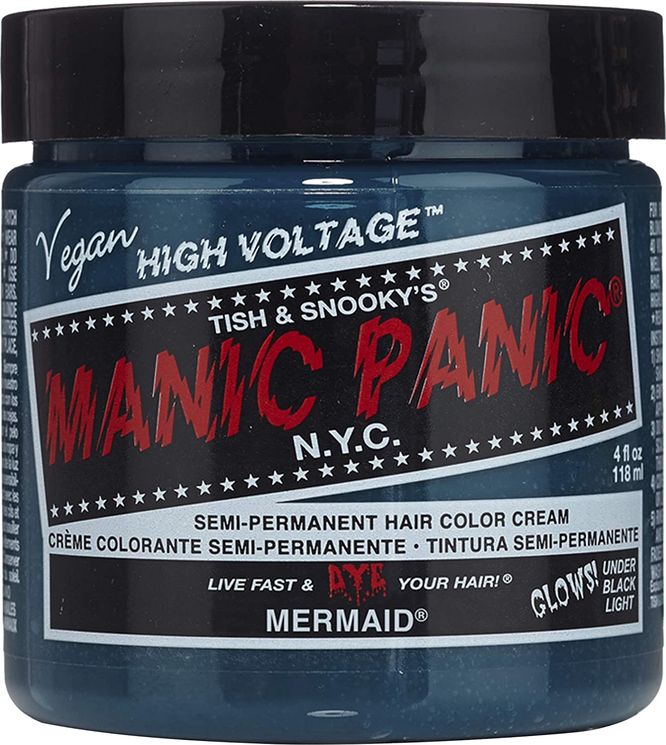 MANIC PANIC Mermaid Hair Dye Classic High Voltage Cream - 4 Fl oz.(118ml)
