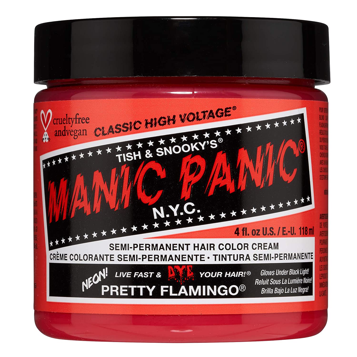MANIC PANIC Pretty Flamingo Hair Dye Classic Cream - 4 Fl oz.(118ml)