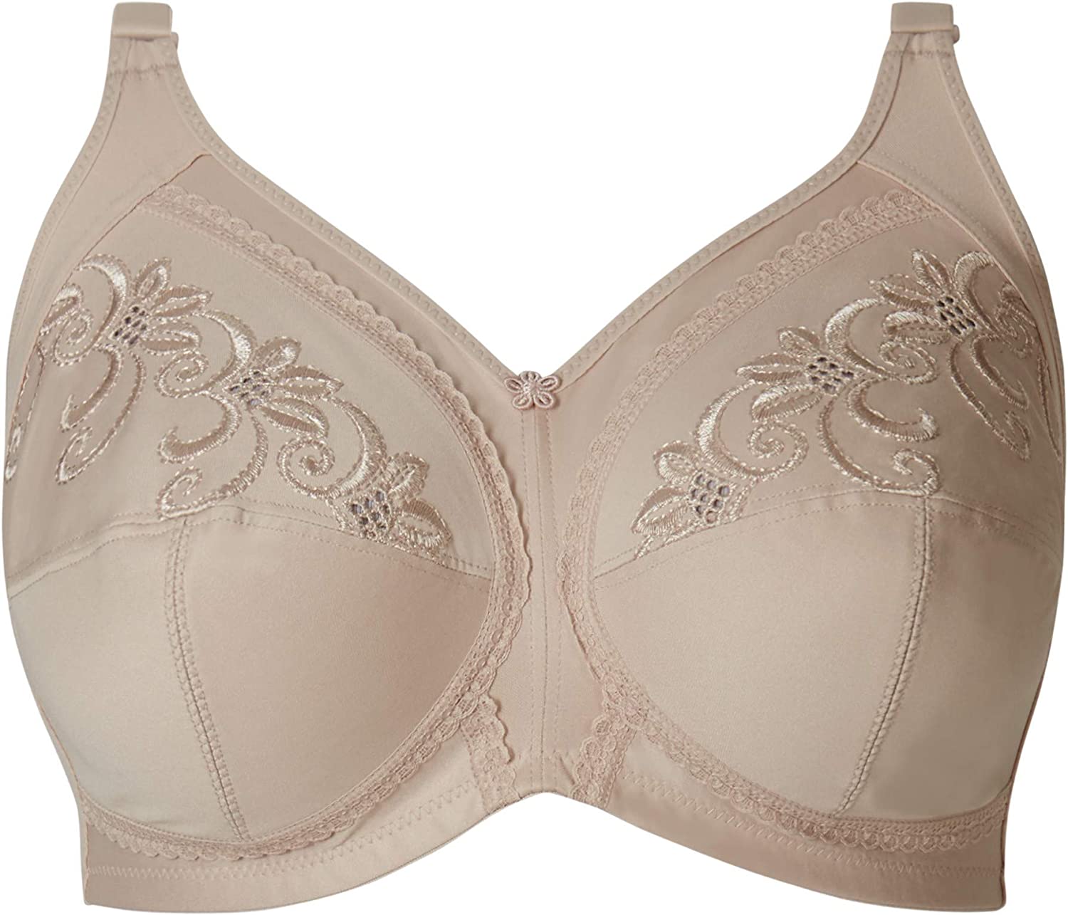 Marks & Spencer Women's Embroidered Total Support Non Wired Full Cup Bra -  Almond 