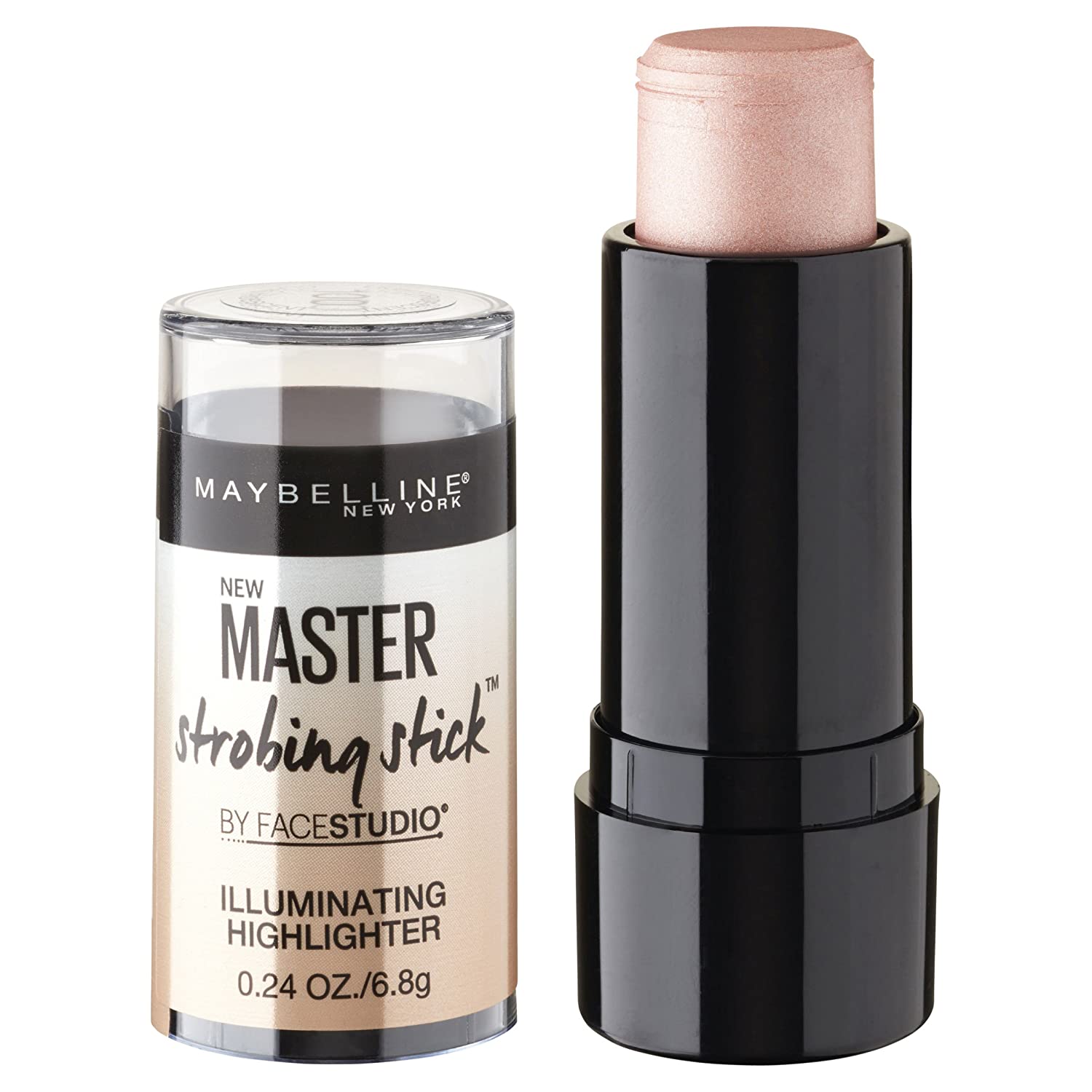 Maybelline New York Facestudio Master Strobing Stick - Light, Iridescent Highlighter, 0.24 oz for Makeup