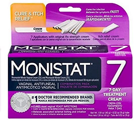 Monistat 7-Day Yeast Infection Treatment | Anti-Fungal Cream with Disposable Applicators - 1.59 Oz (45g)