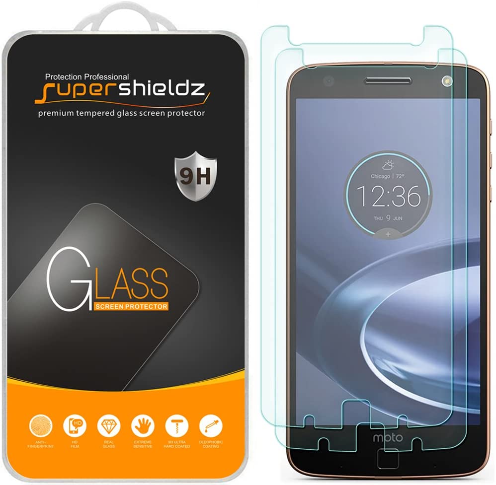 Moto Z Force Droid Tempered Glass  Anti Scratch, Bubble Free Screen Protector (pack of 2)- Black