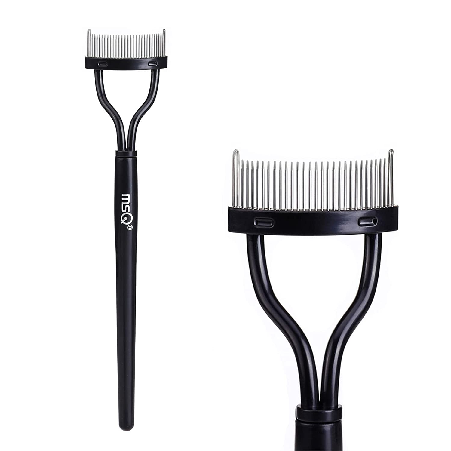MSQ Eyelash Separator Mascara Applicator Eyelash Definer With Comb Cover Arc Designed, Eyelash Comb 