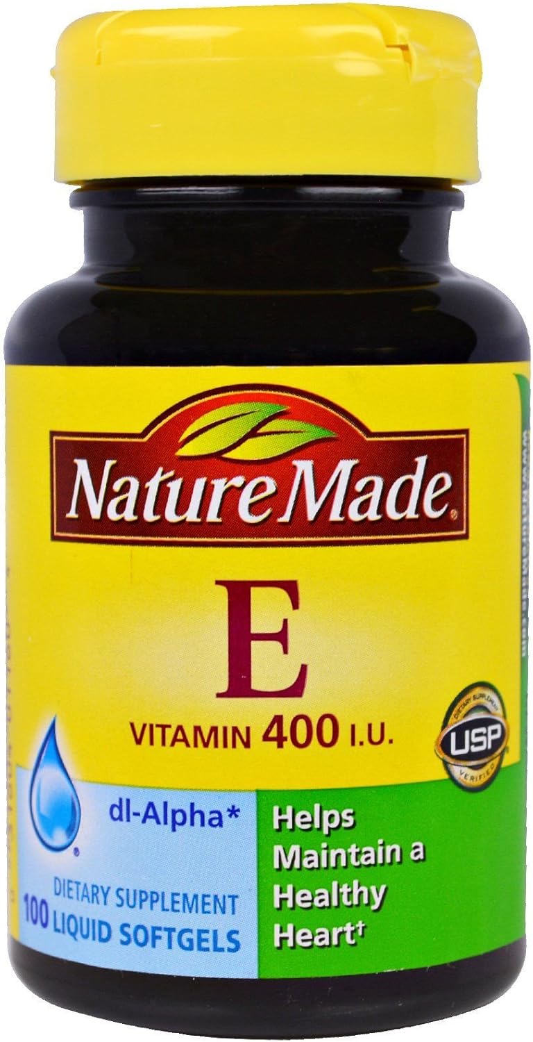 Nature Made Vitamin E 180 mg (400 IU) Softgels Pack of 3 – Imported Antioxidant for Skin & Immune Health