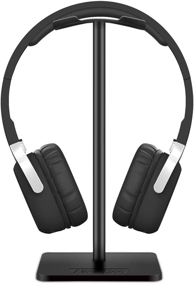 New bee Headphone Stand Headset Holder Earphone Stand with Aluminum Supporting Bar - Black