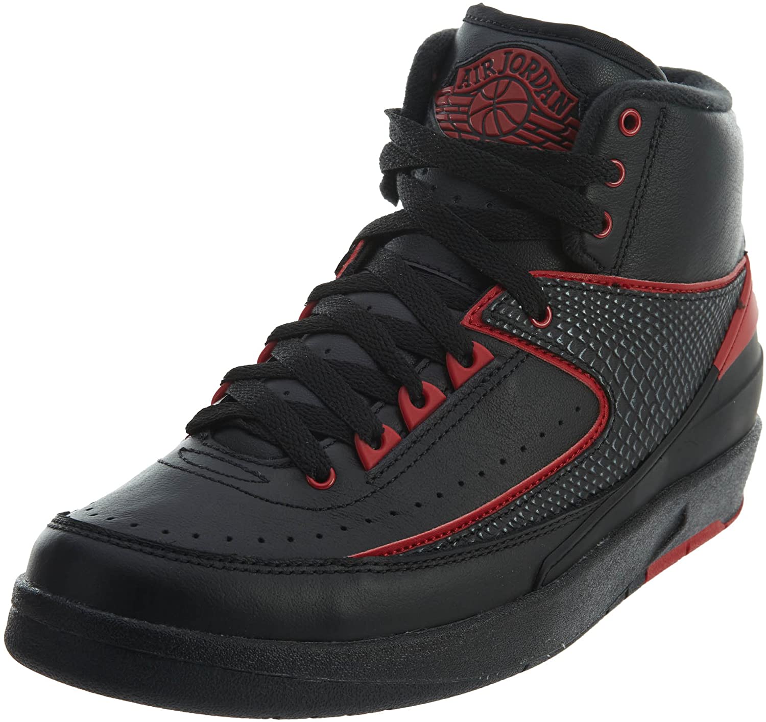 Nike Jordan Men s Air Jordan 2 Retro Black/Varsity Red Basketball Shoe - Size 12