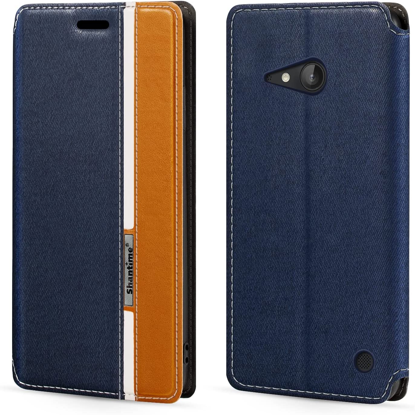 Nokia Lumia 730 Case, Fashion Multicolor Magnetic Closure Leather Flip Case Cover with Card Holder f