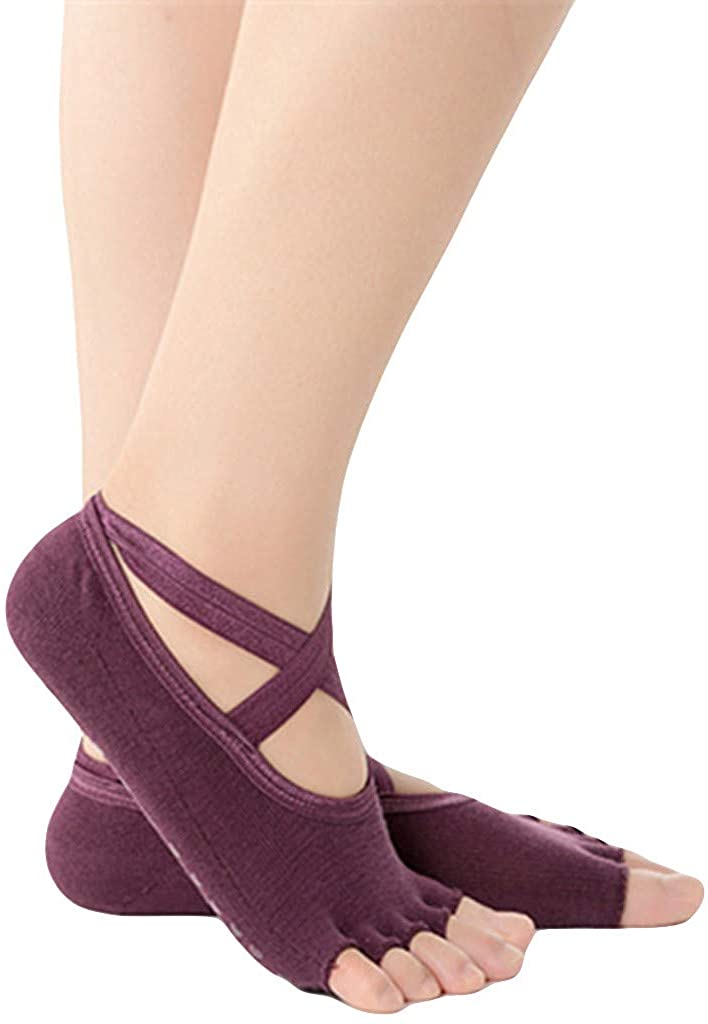 Non-slip Finger Socks Open Toe Women Anti Slip Finger-Separated Ballet Dance Yoga Socks
