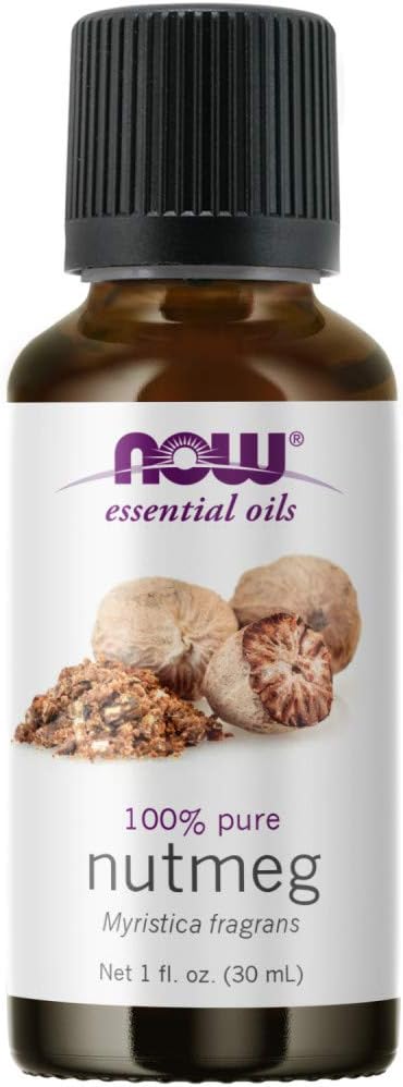 NOW Essential Oils, Nutmeg Oil, Energizing Aromatherapy Scent, Steam Distilled, 100% Pure, Vegan, Ch