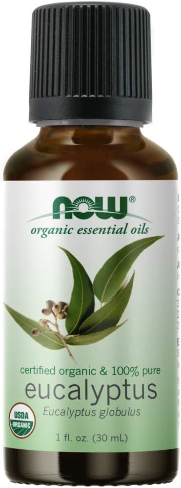 NOW Essential Oils, Organic Eucalyptus Globulus Oil, Clarifying Aromatherapy Scent, Steam Distilled,
