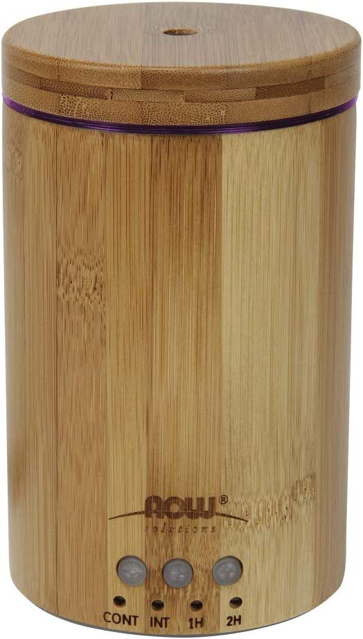 NOW Essential Oils, Ultrasonic Real Bamboo Aromatherapy Oil Diffuser - Bamboo