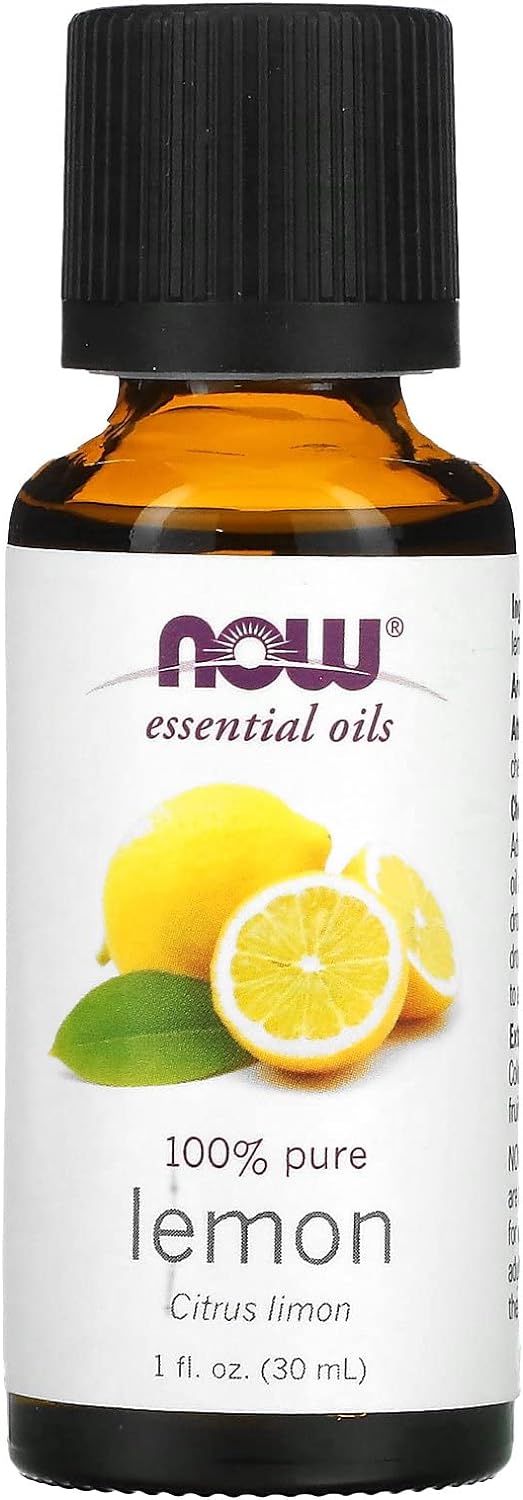 NOW Foods Lemon Essential Oil 30ml – 100% Pure Cold Pressed Aromatherapy Oil Imported USA