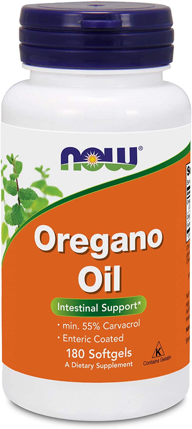 Now Foods Oregano Oil Softgels 181mg - High Carvacrol Content for Optimal Gut Health and Digestive Support - 180 Softgels