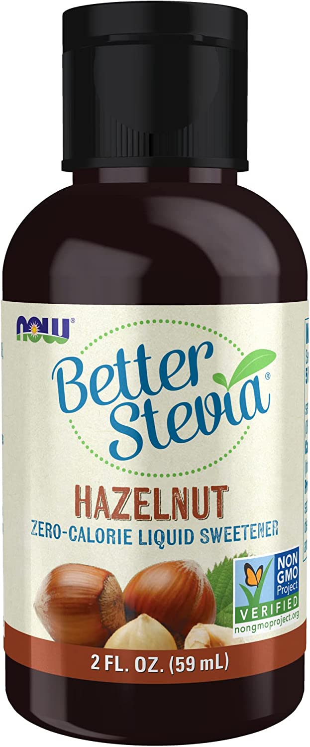 NOW Foods Stevia Extract Liquid, Hazelnut Cream - 2.0 Oz (59ml)