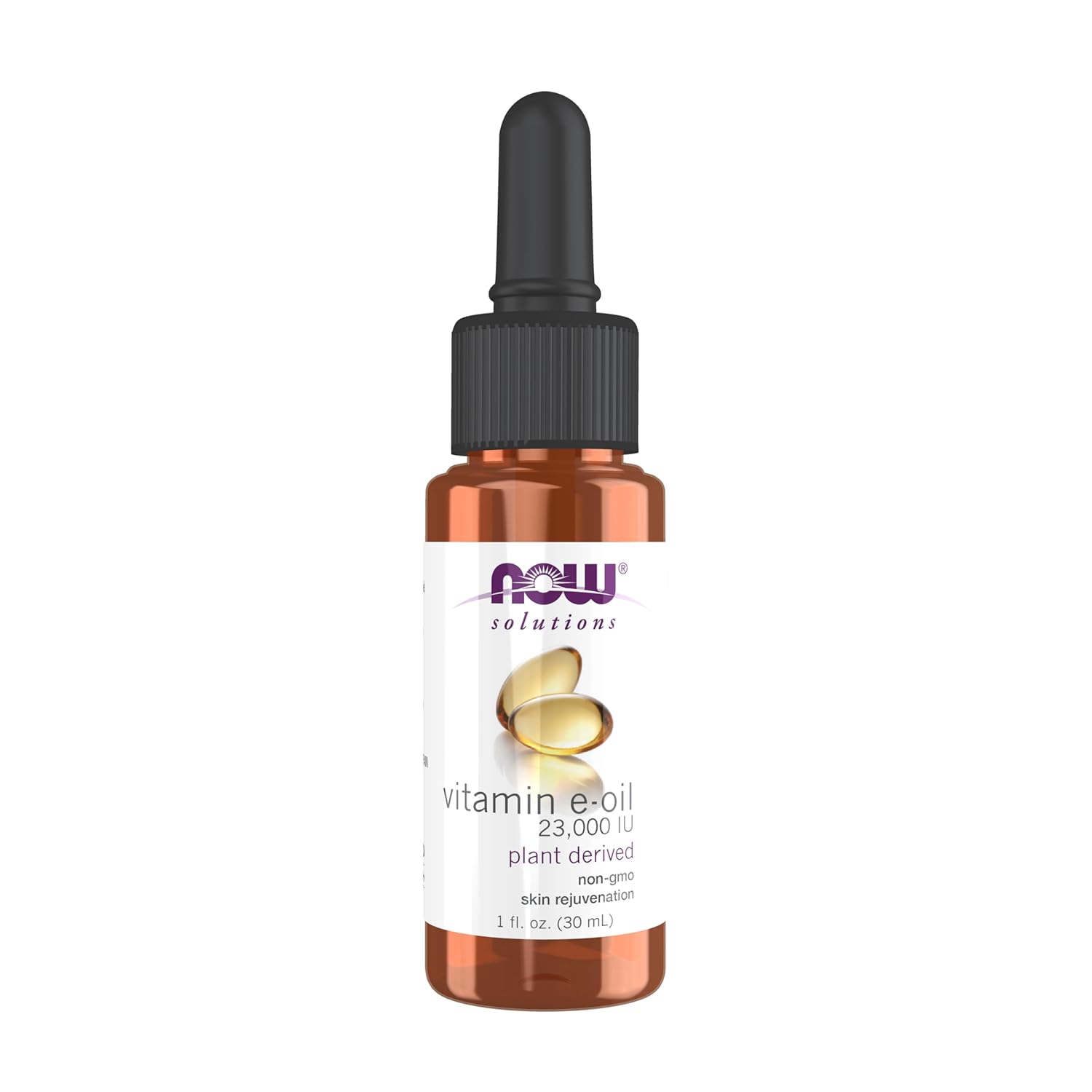 NOW Foods Solutions Vitamin E Oil 23,000 IU – Skin Rejuvenation & Deep Moisturizing Oil (1 oz)