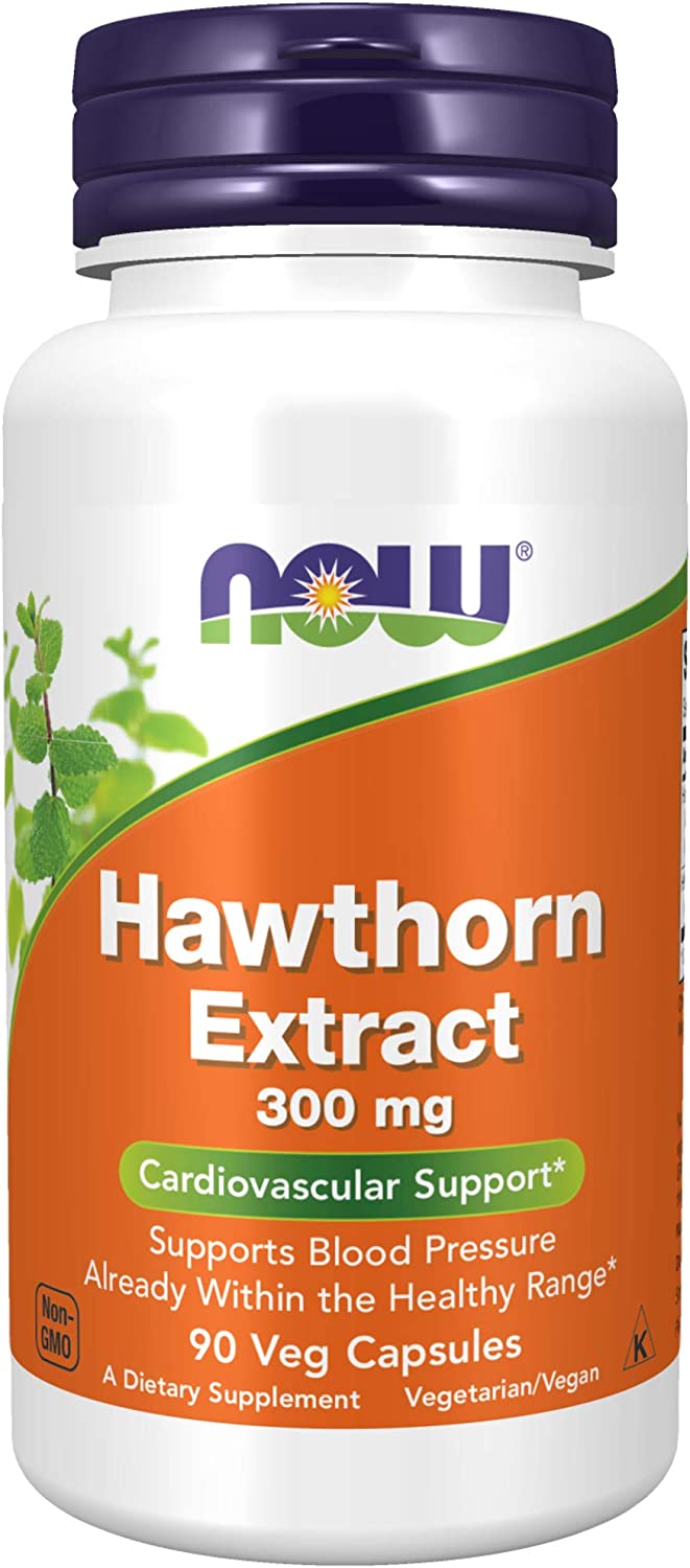 NOW Hawthorn Extract 300 mg,90 Veg Capsules