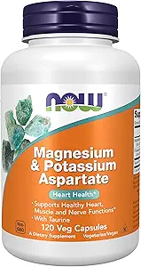 NOW Magnesium & Potassium Aspartate with Taurine -120 Capsules