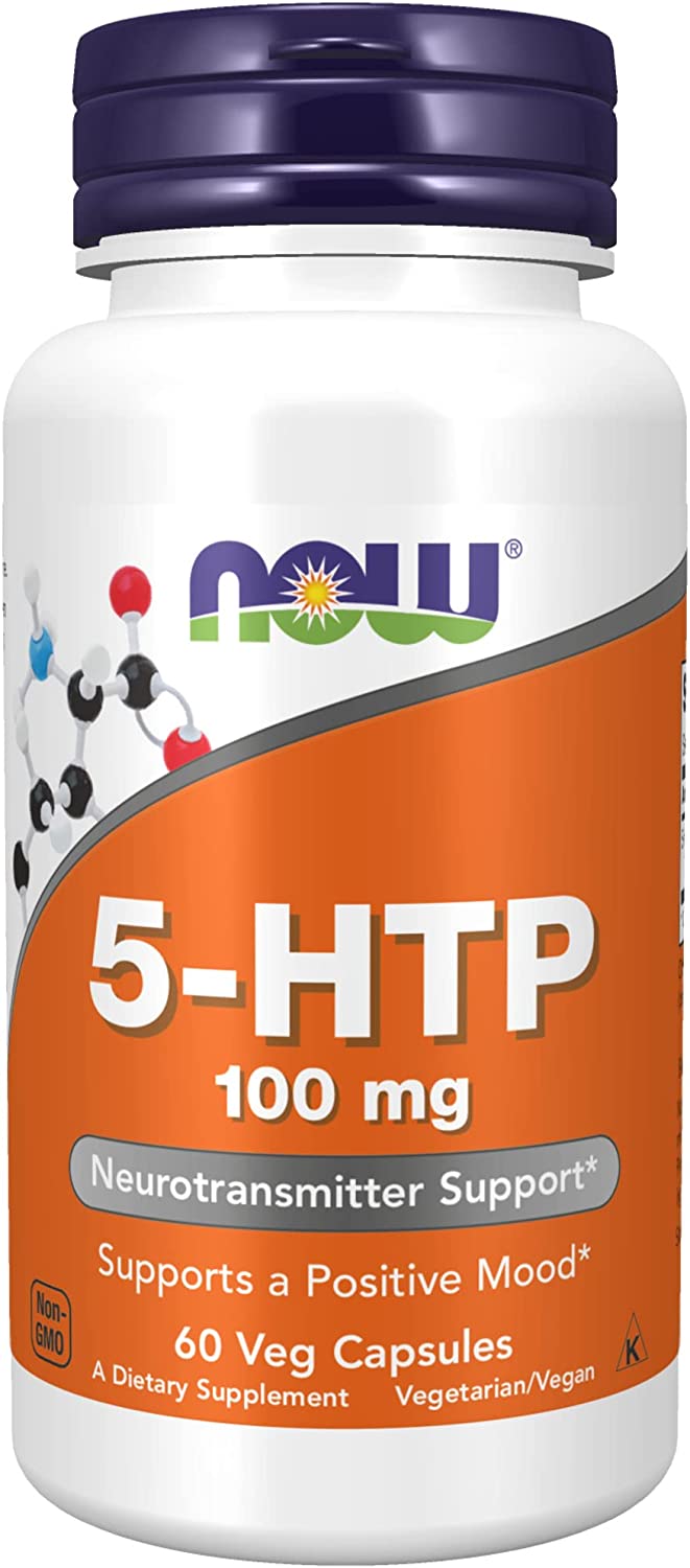 NOW Supplements, 5-HTP (5-hydroxytryptophan) 100 mg - 60 Veg Capsules