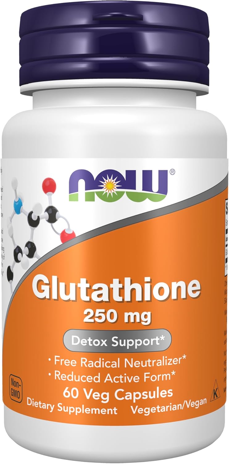 NOW Supplements, Glutathione 250 mg, Free Radical Neutralizer - 60 VCaps