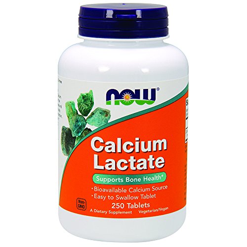 NOW Supplements, Calcium Lactate, Supports Bone Health - 250 Tablets