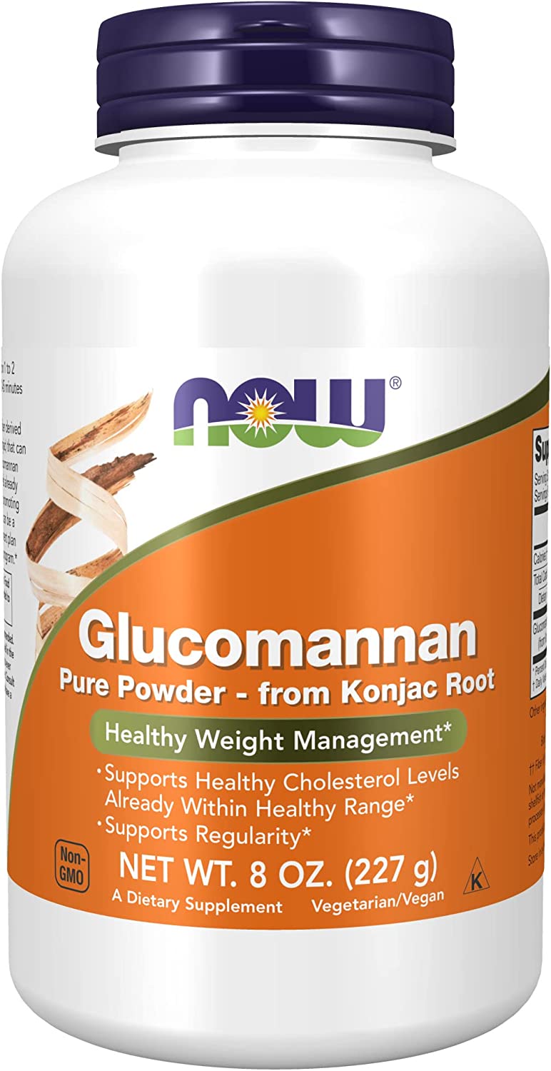 NOW Supplements, Glucomannan (Amorphophallus konjac) Pure Powder, Supports Regularity*, Healthy Weight Management - 8 Oz (227g)