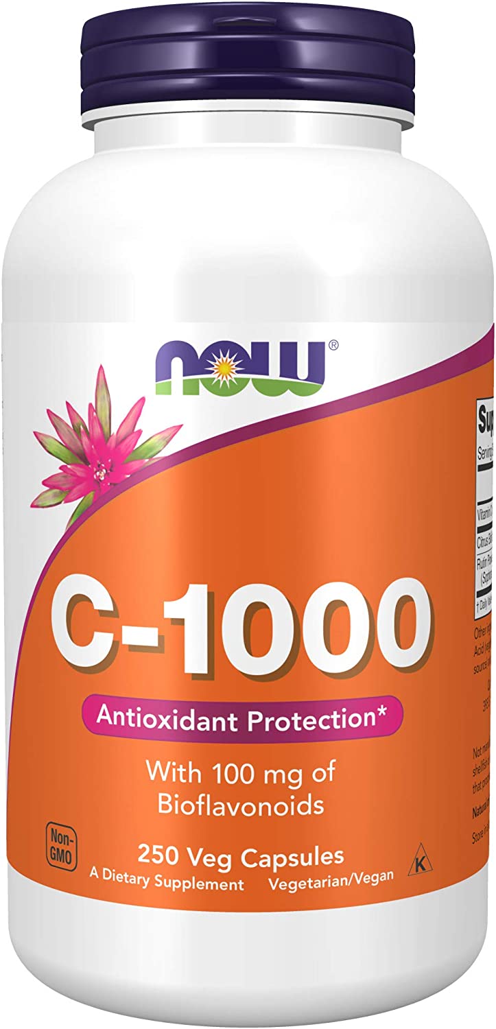NOW Supplements, Vitamin C-1,000 with 100 mg of Bioflavonoids, Antioxidant Protection - 250 Vcaps