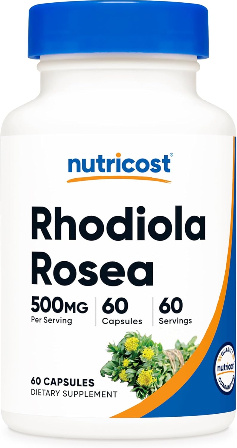 Nutricost Rhodiola Rosea 500mg Capsules – 160 Count Herbal Adaptogen Supplement for Stress Relief & Energy in Pakistan